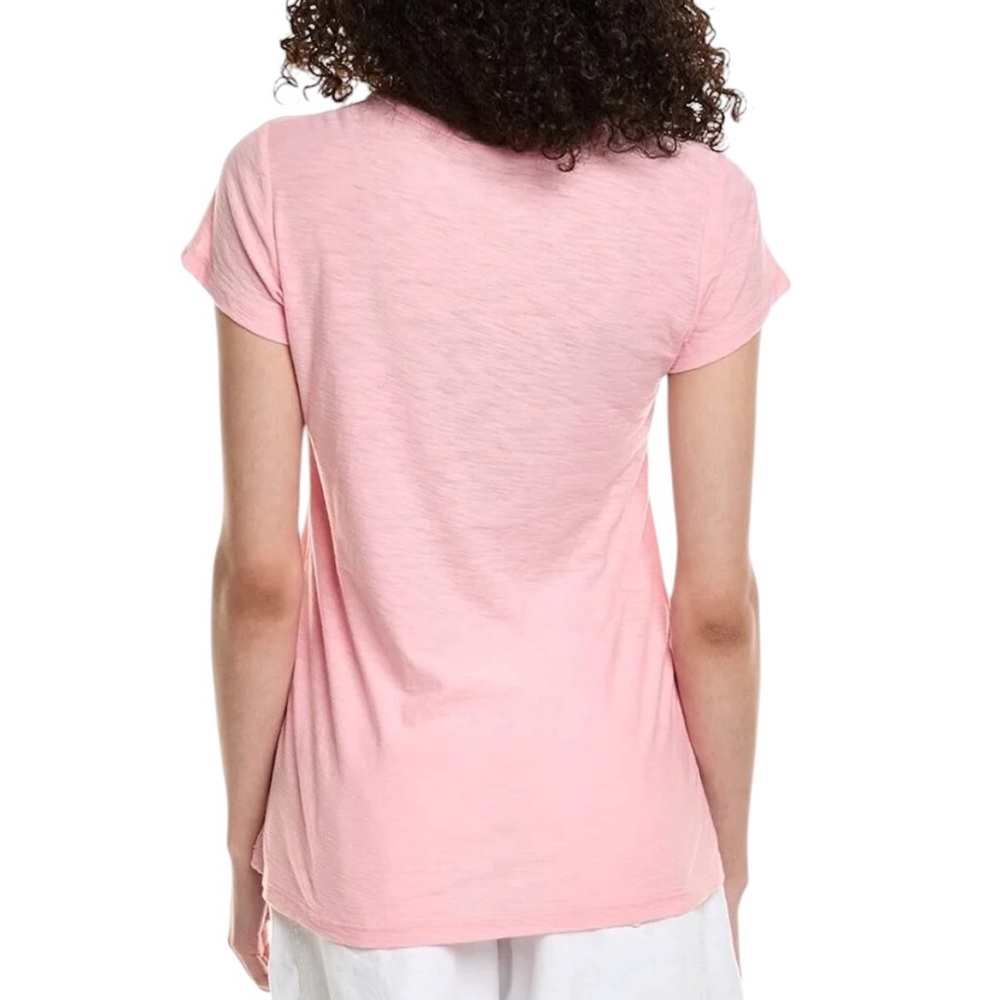 James Perse Cap Sleeve Scoop Neck Slub Tee SZ L - Picture 3 of 4